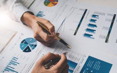 Close up Business people meeting to discuss the situation on the market. Business Financial Concept