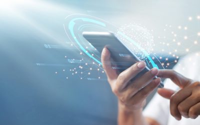 Man using mobile smart phone with global network connection, Technology, innovative and communication concept.