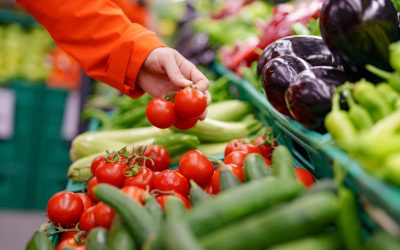 Man home shopping groceries in store