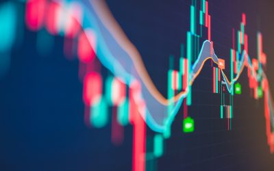 Business chart and Financial technical investment theme growth your wealth in 2024